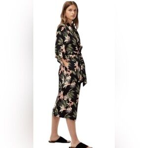 Aritzia Black Floral Midi Dress